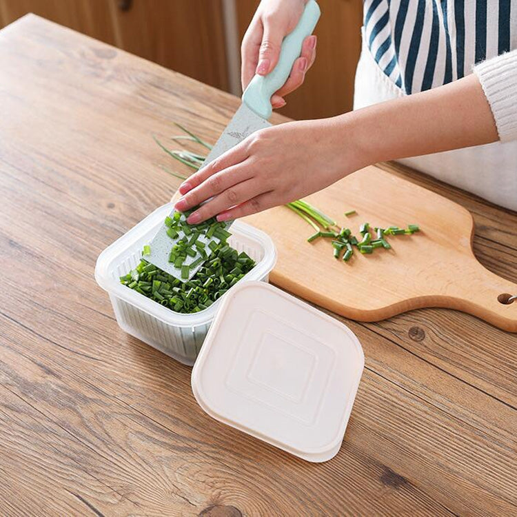 Kitchen Refrigerator Fruit And Vegetable Drain Storage Box with Cap