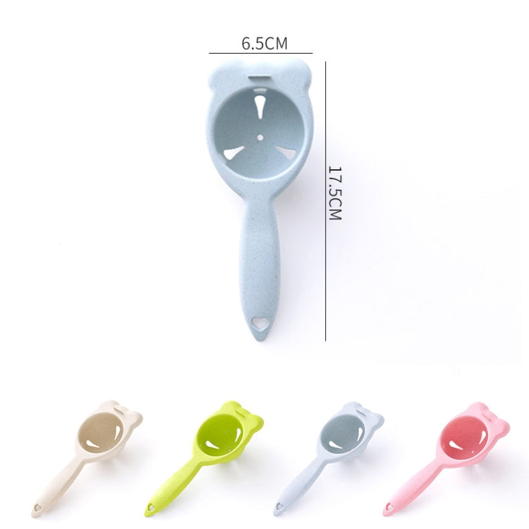 3 PCS 2260 Bear Ears Shape Kitchen Baking Wheat Straw Egg Yolk Egg White Separation Tool Filter Separator
