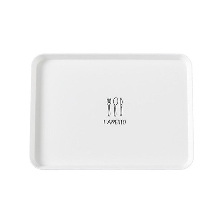 Home Simple Rectangle Breakfast Plate Plastic Tea Tray Plate Dessert Small Tray
