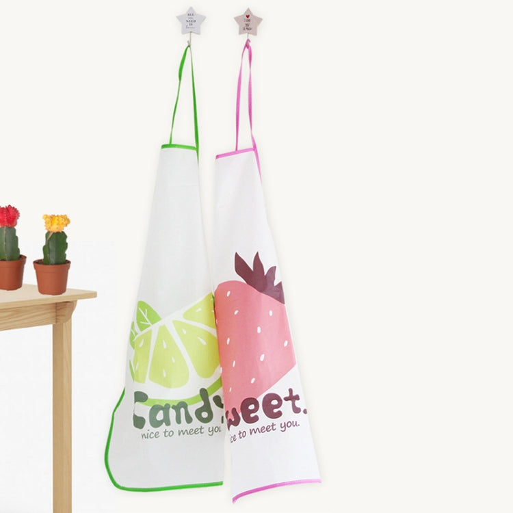 2 PCS Fruit Pattern Oilproof Translucent Waterproof Apron