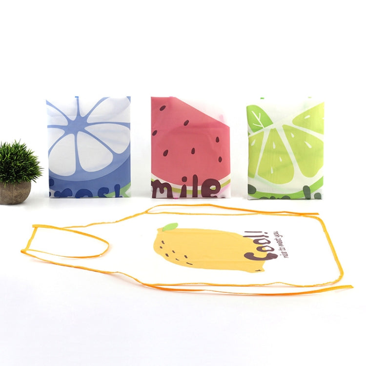 2 PCS Fruit Pattern Oilproof Translucent Waterproof Apron