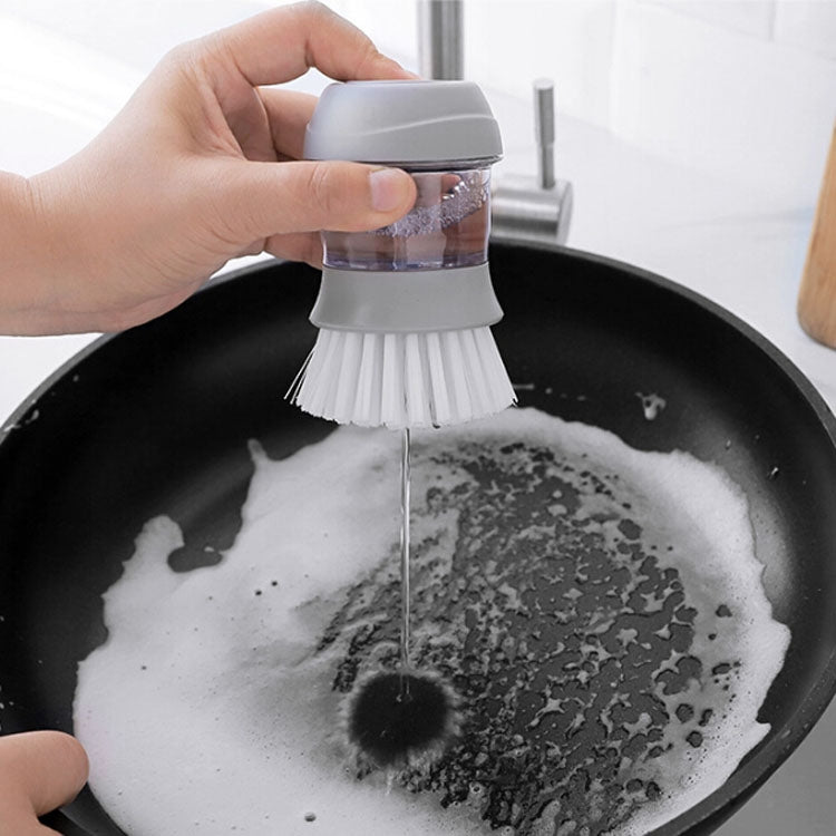 2518 Automatic Dosing Brush Pot Brush Cup Artifact Non-stick Oil Decontamination Wash Pot Brush(Gray)