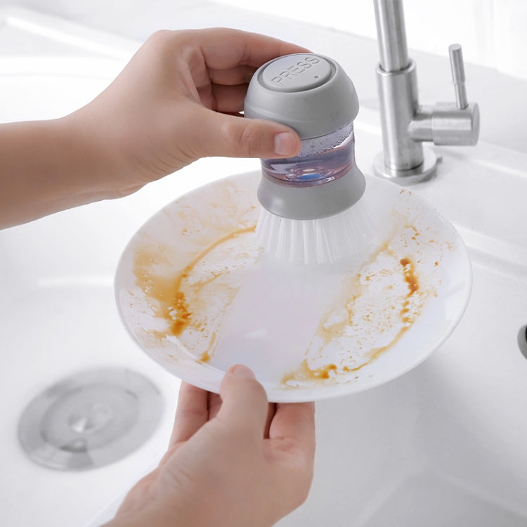 2518 Automatic Dosing Brush Pot Brush Cup Artifact Non-stick Oil Decontamination Wash Pot Brush(Gray)