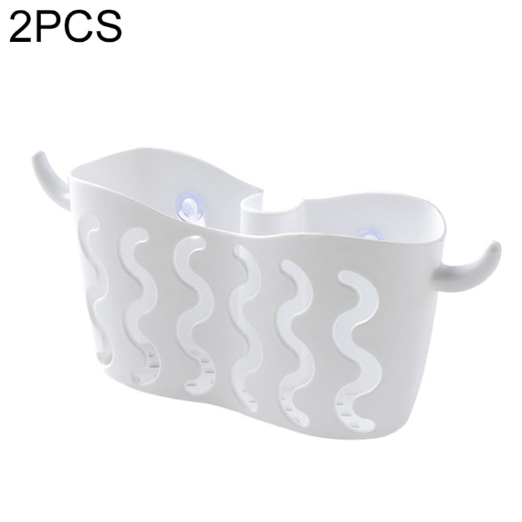 2 PCS Suction Cup Storage Hanging Basket Faucet Drain Basket