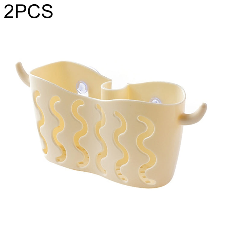 2 PCS Suction Cup Storage Hanging Basket Faucet Drain Basket