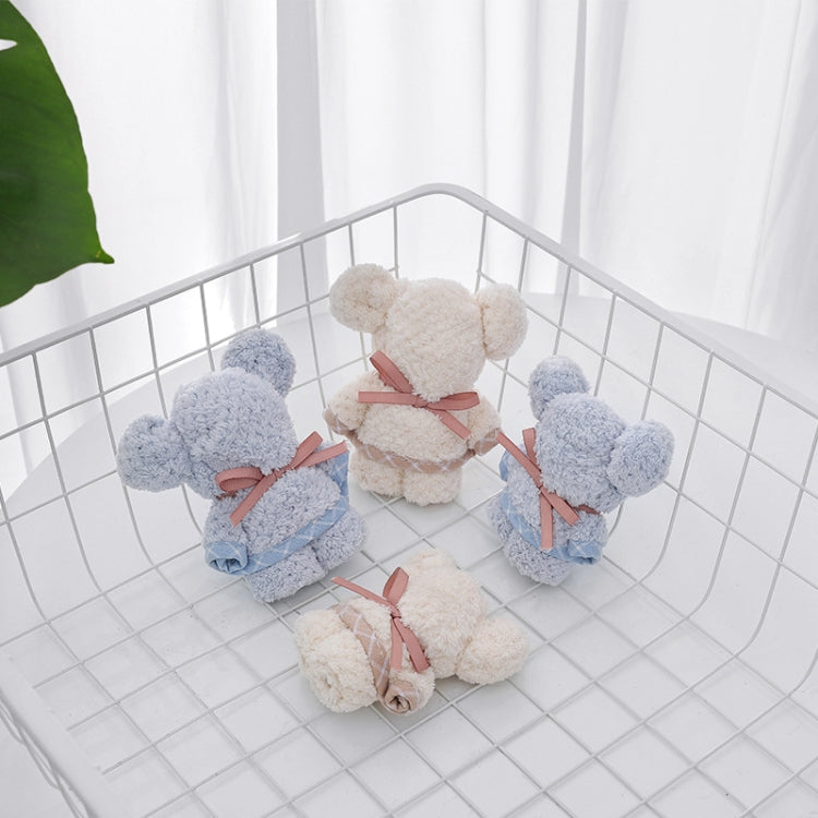 Creative Bear Cute Face Towel Absorbent Lint Soft Wash Coral Fleece Gift Towel, Size:30x80cm