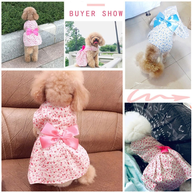 Puppy Pet Dog Clothing Cool Summer Cat Dog Bow Floral Skirt, Size: XS