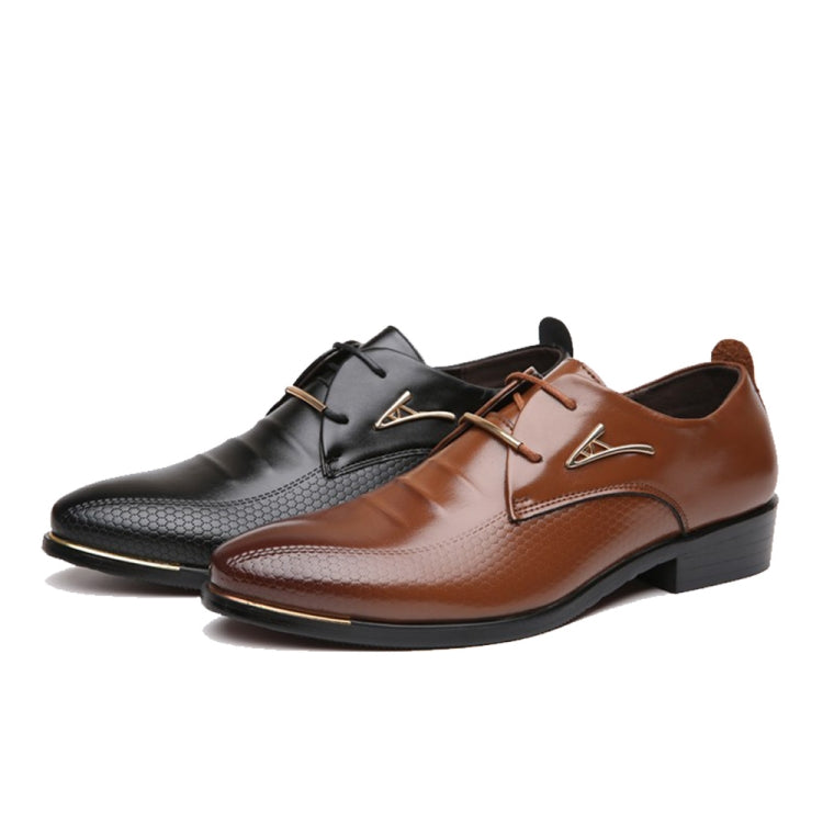 Autumn Men Breathable Leather Men Shoes Business Casual Shoes, Size:41