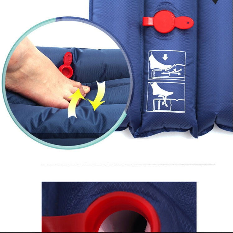 Thicken Outdoor Tourism Camping Automatic Inflatable Cushion Moisture Proof Pad Nap Mat(Red)
