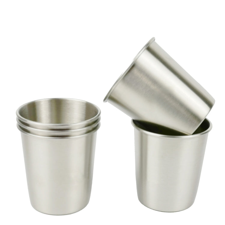 5 PCS Rolled Child Shockproof Stainless Steel Beer Milk Tea Cup with Cloth Bag, Capacity: 200ml
