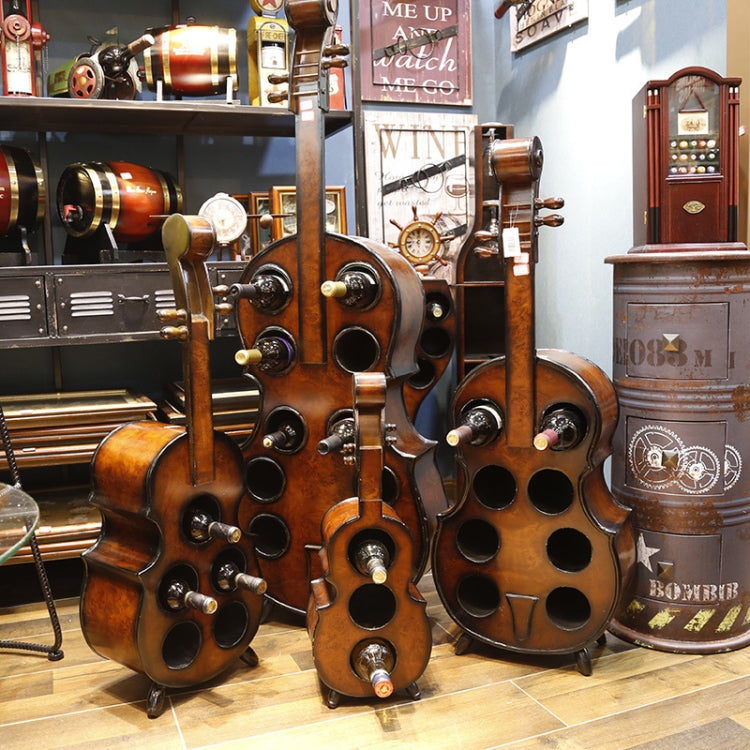 Wooden Creative Cello Wine Rack Large Rack Capacity: 10 Bottles of Wine