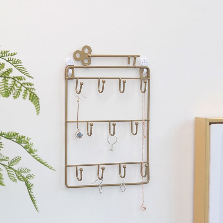 2 PCS Three-Layer Key Iron Storage Hook Behind The Door Home Decorative Wall Key Hook