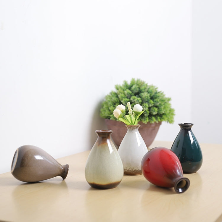 Hand-painted Mini Ceramic Vase Home Balcony Hydroponic Decorative Flower Vase Wine Bottle