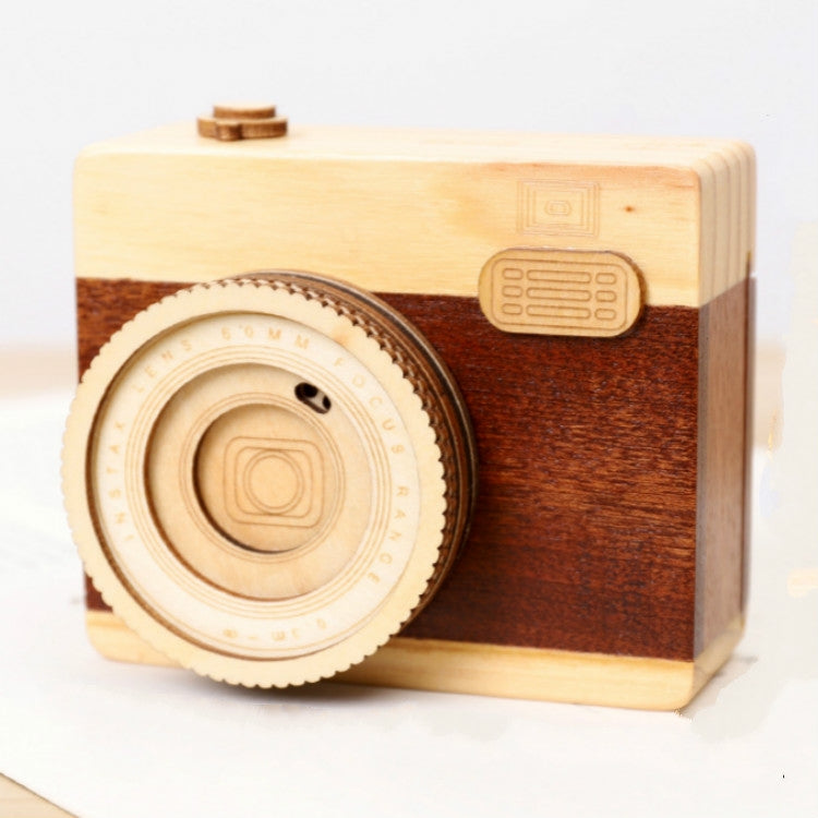 Children Day Gift Girl Birthday Gift Rotating Shutter Wooden Camera Music Box