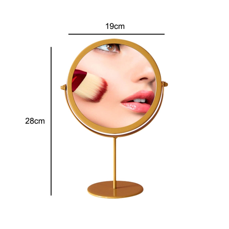 Round Wrought Iron Desktop Simple Dressing Mirror