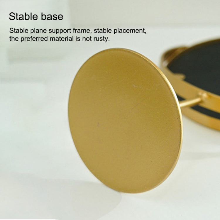 Round Wrought Iron Desktop Simple Dressing Mirror
