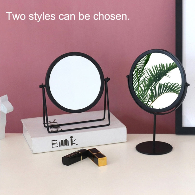 Round Wrought Iron Desktop Simple Dressing Mirror
