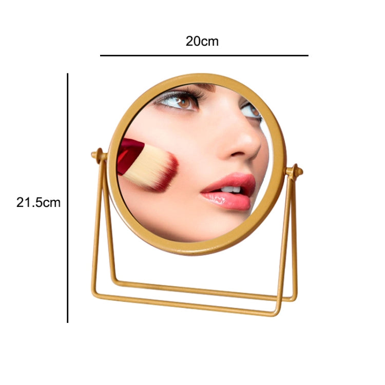 Round Wrought Iron Desktop Simple Dressing Mirror