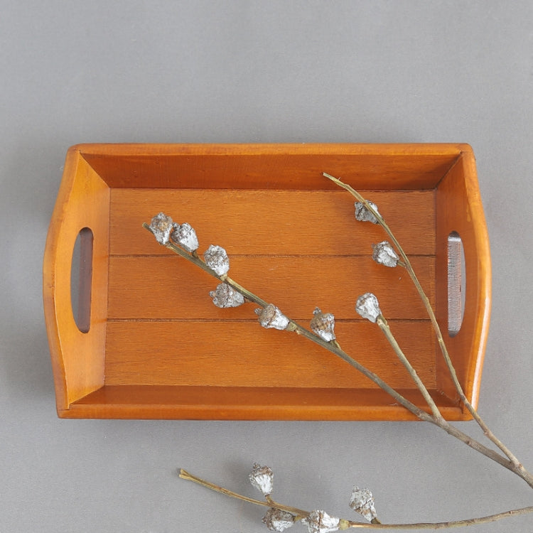 Handmade Square Tray Old Wooden Plate Solid Wood Fruit Plate Hotel Restaurant Dish