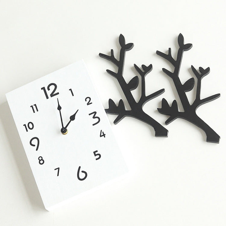 Wooden Antler Wall Clock Home Decor Living Room Bedroom Office Wall Clock