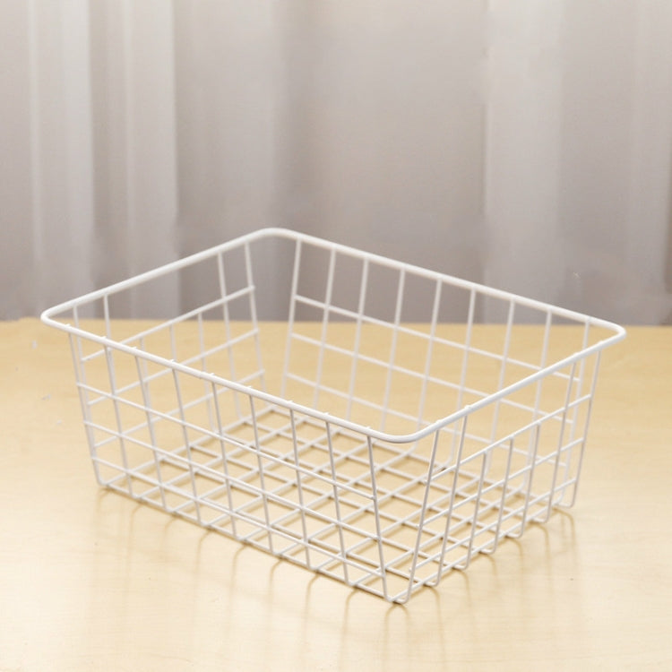 Square Wrought Iron Bath Storage Basket Snack Storage Basket
