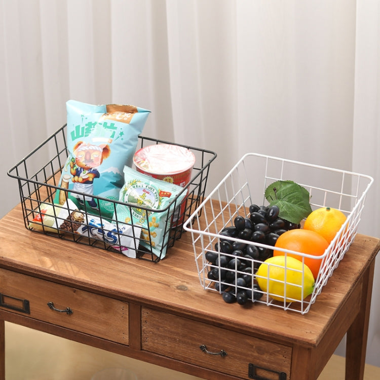 Square Wrought Iron Bath Storage Basket Snack Storage Basket