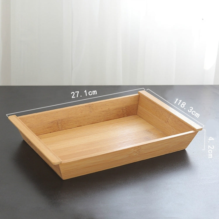 Large Groceries Rectangular Bamboo Wooden Pallets Creative Home Desktop Fruit Platter Restaurant Trays