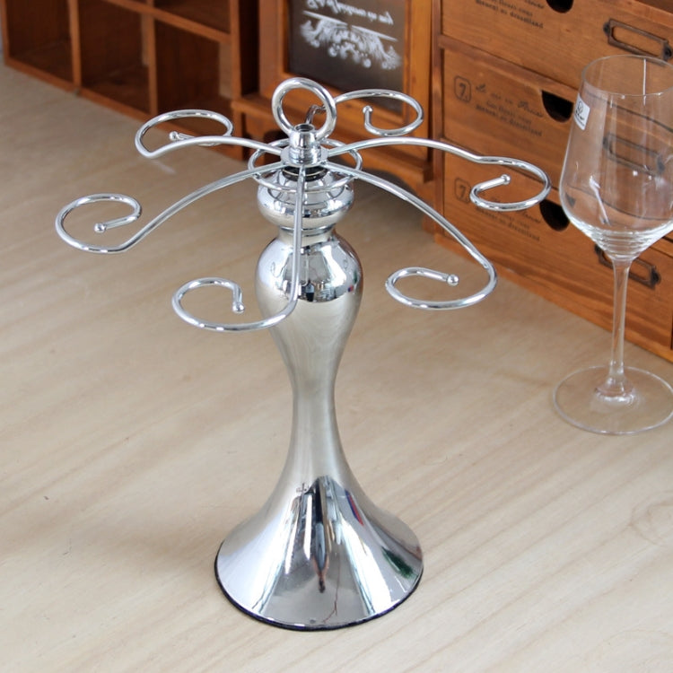 Creative Iron Three-dimensional Upside Down High Red Wine Cup Holder Home Kitchen Bar Wine Cabinet Hanging Cup Holder, Color:Bronze Cup Holder