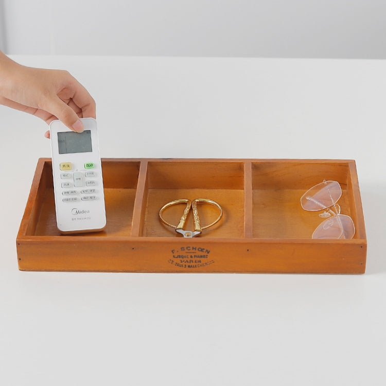 Meaty Flower Pot Small Wooden Box Rectangular Vintage Wooden Desktop Storage Box(Brown)