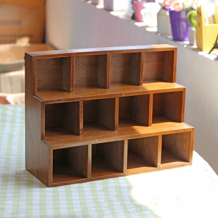 3 Layer Retro Wooden Storage Cabinets Home Finishing Storage Wall Cabinets