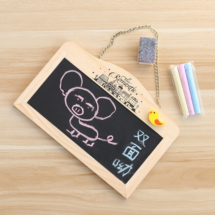 Wooden Wagnetic Hanging Mini Double-sided Small Blackboard with Eraser
