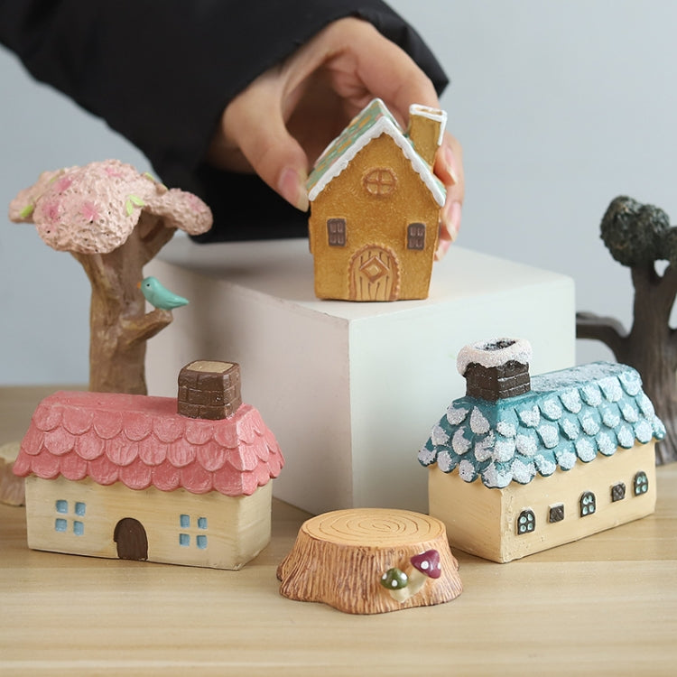 Mini Micro Landscape Small House Resin Ornaments Creative Home Decorations