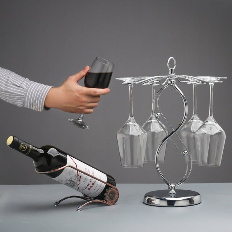 Circle Shaped Iron Inverted Wine Glass Holder Creative Home Living Room Bar Wine Holder