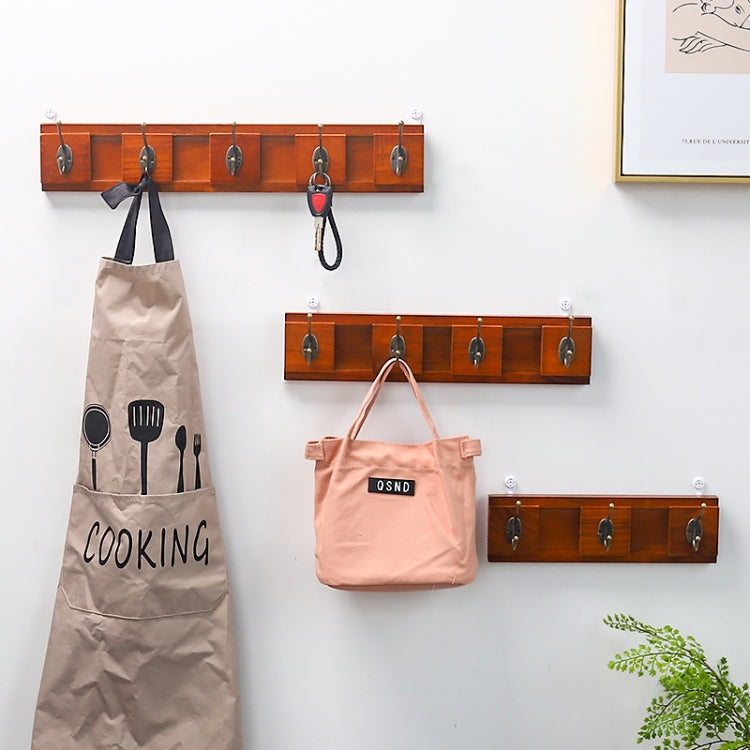 Retro Creative Door Behind Wooden Hooks Bedroom Wall Coats Hooks, Colour:  Four Hooks