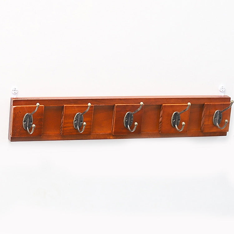 Retro Creative Door Behind Wooden Hooks Bedroom Wall Coats Hooks, Colour:  Five Hooks