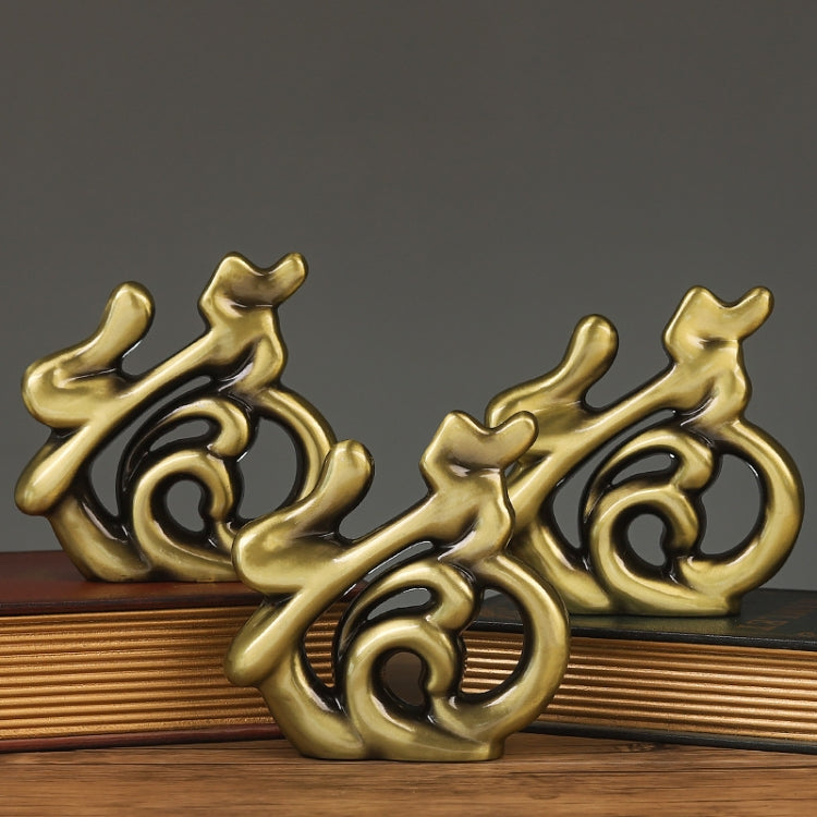 Vintage Chinese Zinc Alloy Ancient Bronze Blessing Ornaments