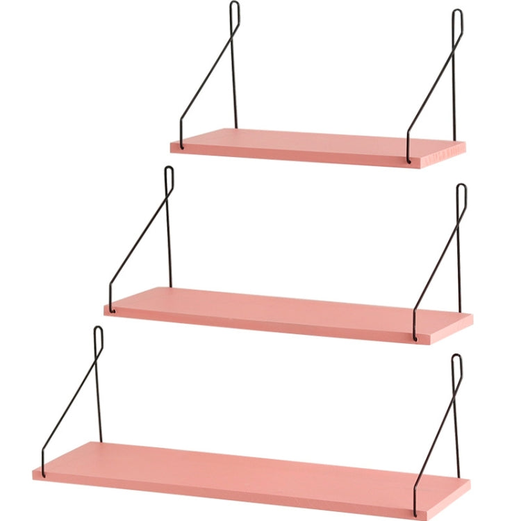 Pink Soft Sister Girl Heart Wall Hanging Rack Bedroom Decoration Holder without Nail, Size:Medium