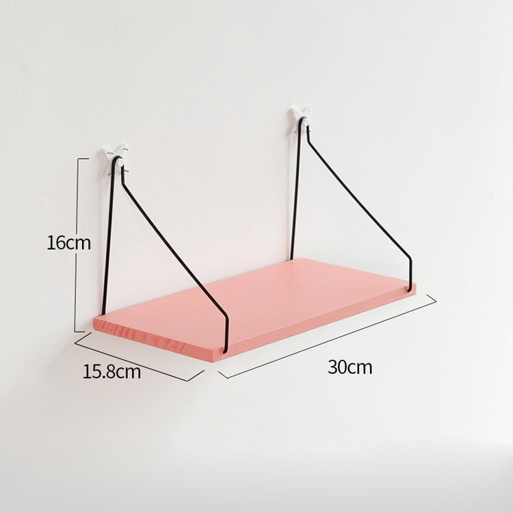 Pink Soft Sister Girl Heart Wall Hanging Rack Bedroom Decoration Holder without Nail, Size:Small