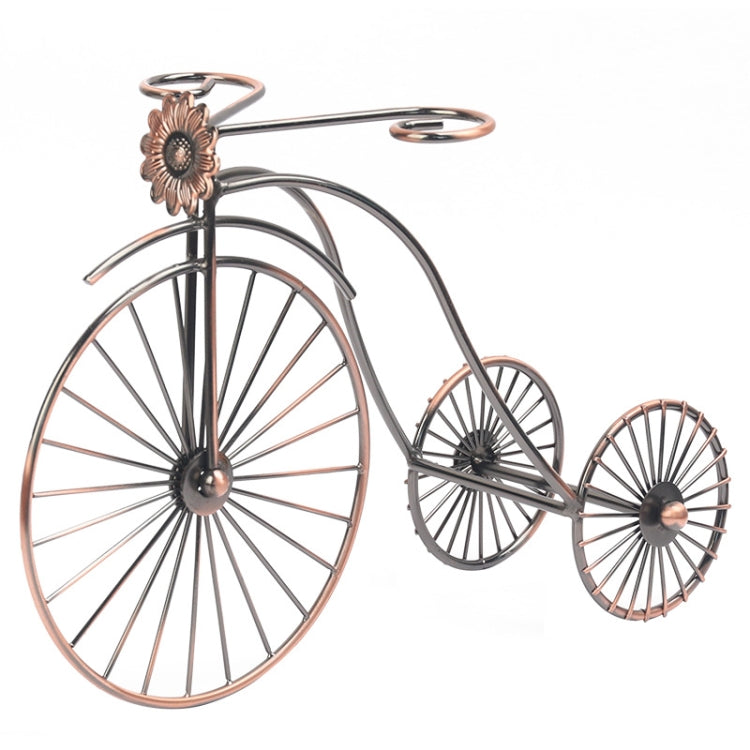 Wrought Iron Wheel Tricycle Wine Rack Decoration
