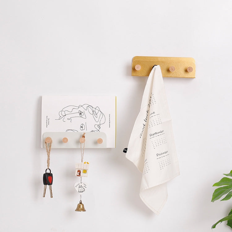 Wind Wall Shelf Creative Wall Hanging Partition Plate Iron Wrought Iron Hook Ledge(White)