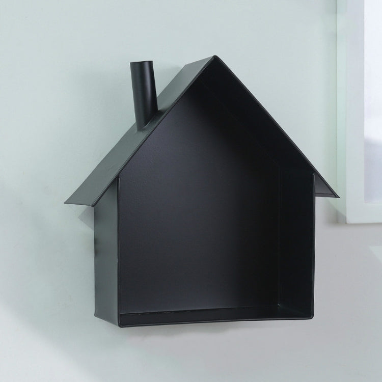 Creative Wrought Iron House Storage Racks Black Color