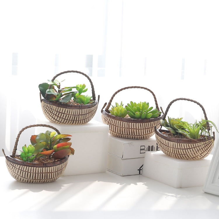 Simulation Succulent Bonsai Desktop Decoration Green Plant Potted Ornaments Plant Crafts