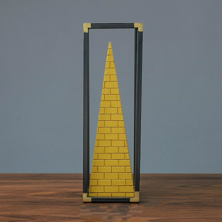 Resin Crafts Pyramid Model Ornaments Home Porch Study Desk Furnishings, Size: Large