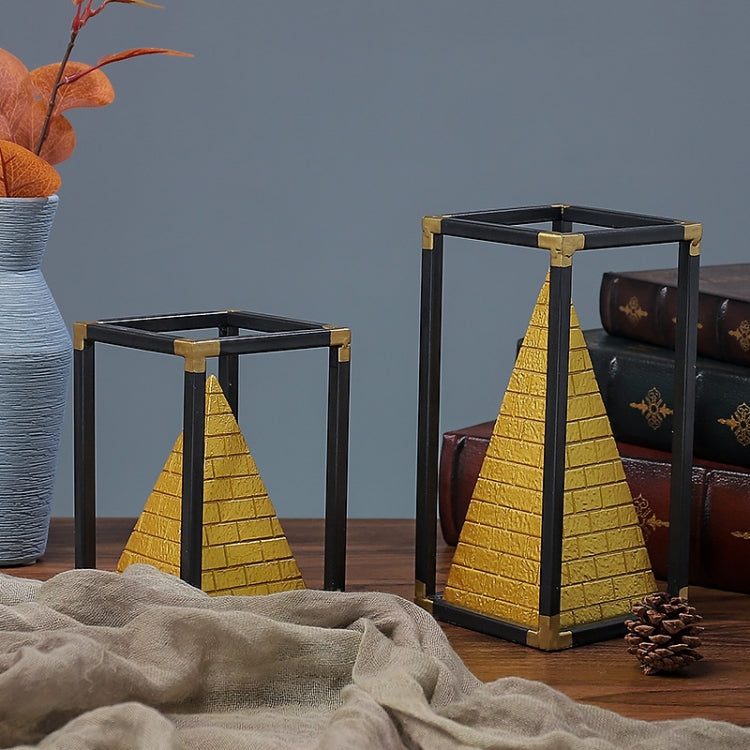 Resin Crafts Pyramid Model Ornaments Home Porch Study Desk Furnishings, Size: Large