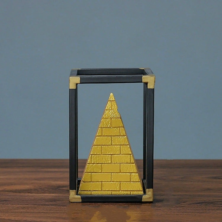 Resin Crafts Pyramid Model Ornaments Home Porch Study Desk Furnishings, Size: Small