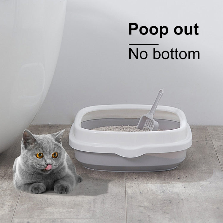 B22210 Semi-enclosed Detachable Pet Litter Box with Cat Litter