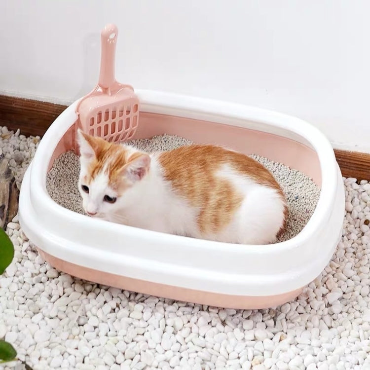 B22210 Semi-enclosed Detachable Pet Litter Box with Cat Litter