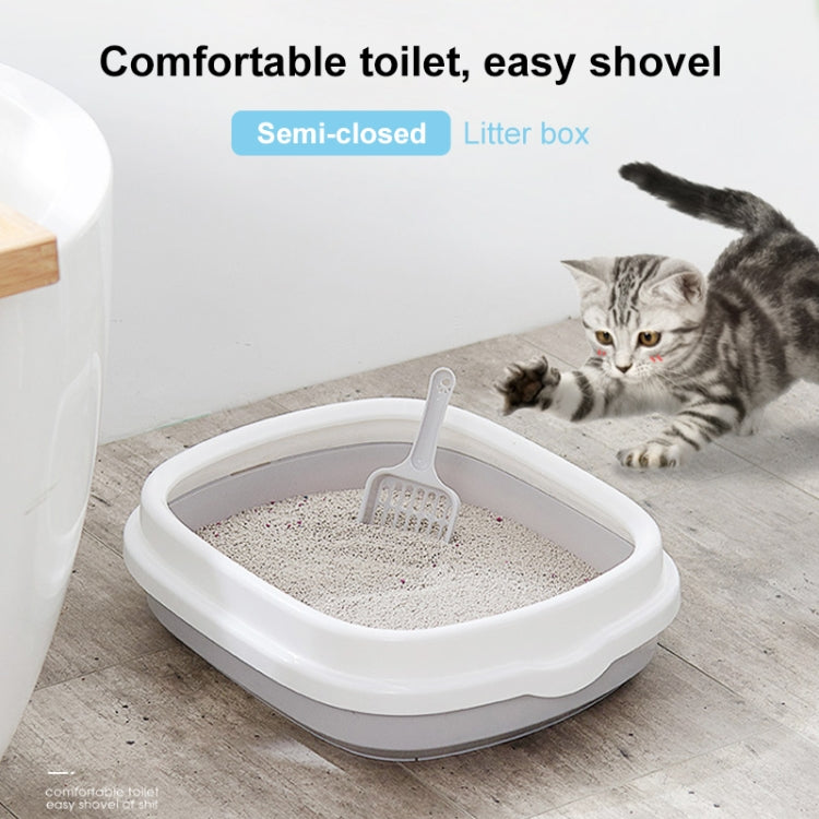 B22210 Semi-enclosed Detachable Pet Litter Box with Cat Litter