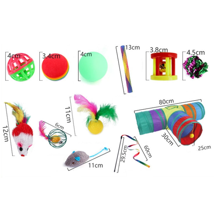 Pet Cat Toy Set Funny Cat Stick Plush Mouse Combo Toy,Specification: No. 7 Set