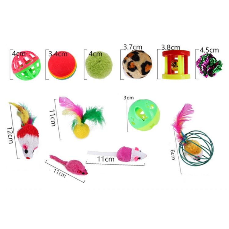Pet Cat Toy Set Funny Cat Stick Plush Mouse Combo Toy,Specification: No. 8 Set
